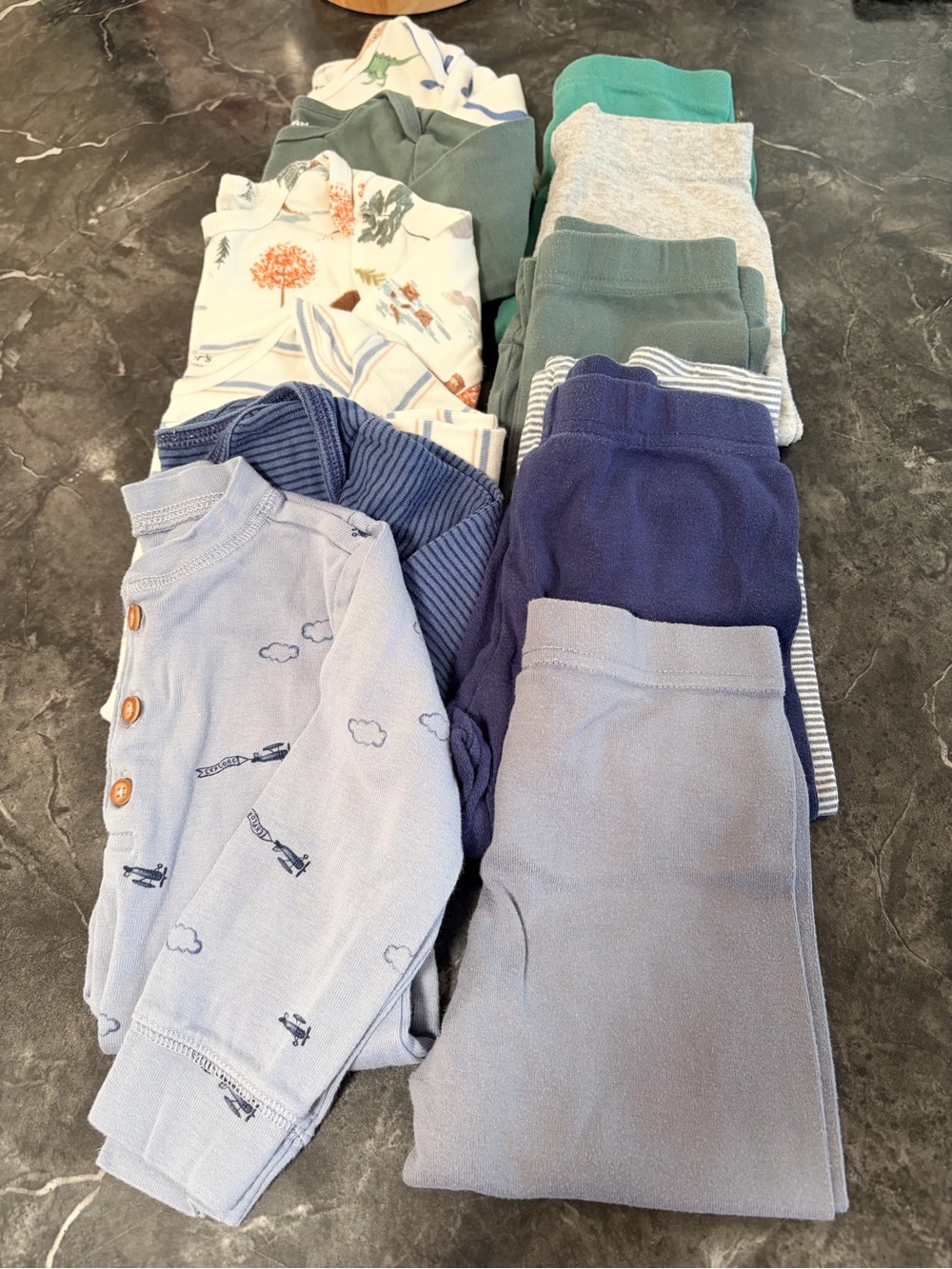 Carter’s baby boy bodysuits and pants bundle